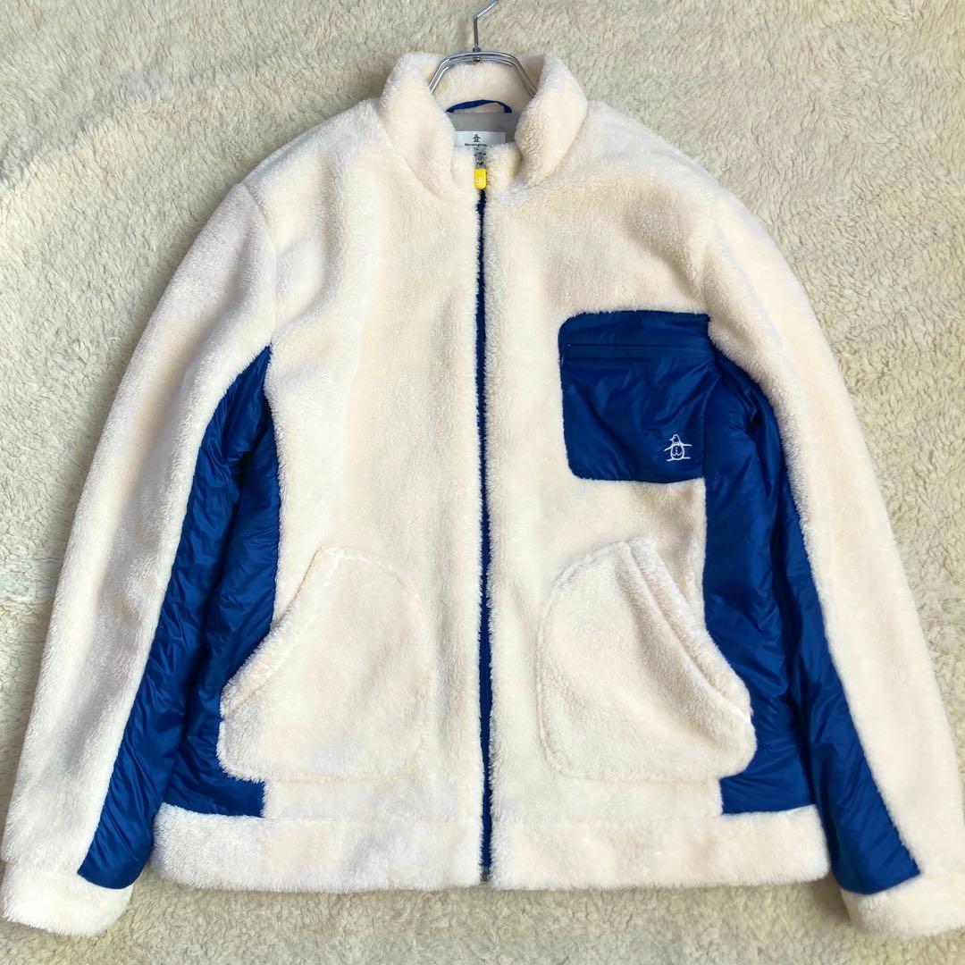 未使用級・近年モデル✨マンシングウェア　フリースジャケット　ゴルフ　ジップ　LL