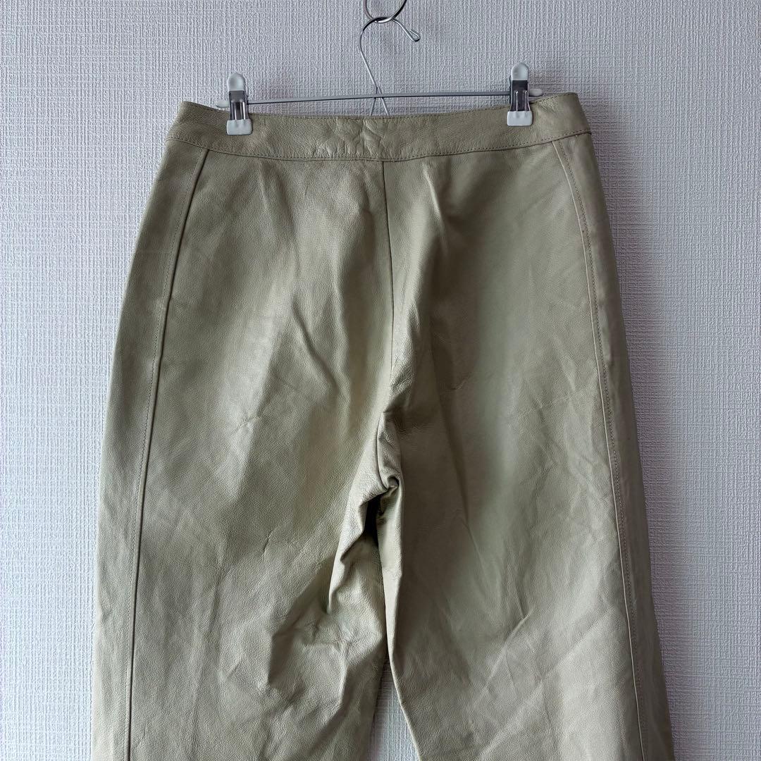 90's ヴィンテージChadwicks レザー ワークパンツ オフホワイト 白