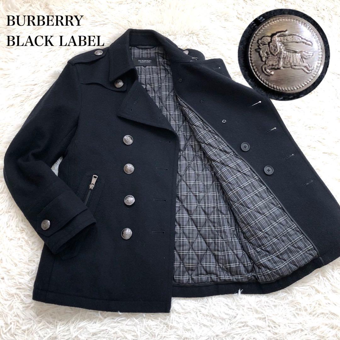 圧巻✨人気モデル　バーバリーブラックレーベル　ナポレオンコート　ロゴボタン