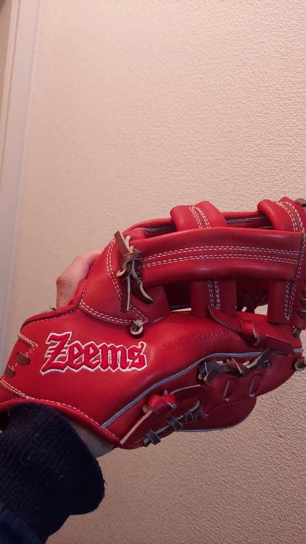 Zeems 軟式グローブ 赤 大人用　内野用