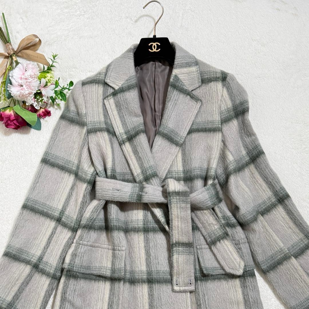 美品✨　AURALEE　シャギーチェックジャケット　白石麻衣さん　アルパカ　M