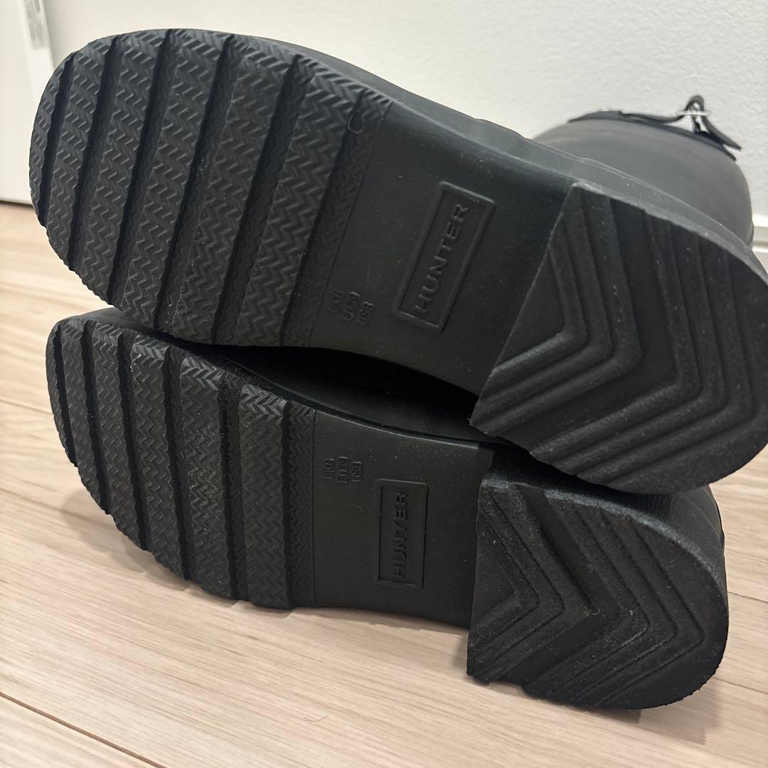 HUNTER ブラック ロング　レインブーツ　サイズ　 UK6 US8 EU39