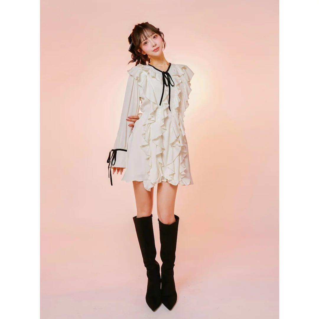 Darich ダブルフリルミニワンピース