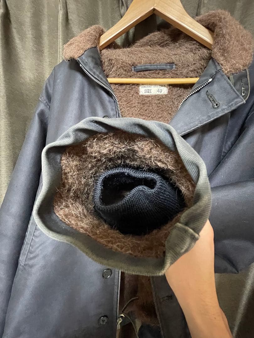 N-1デッキジャケット U.S.NAVYボア裏地 TALONジップ サイズ40