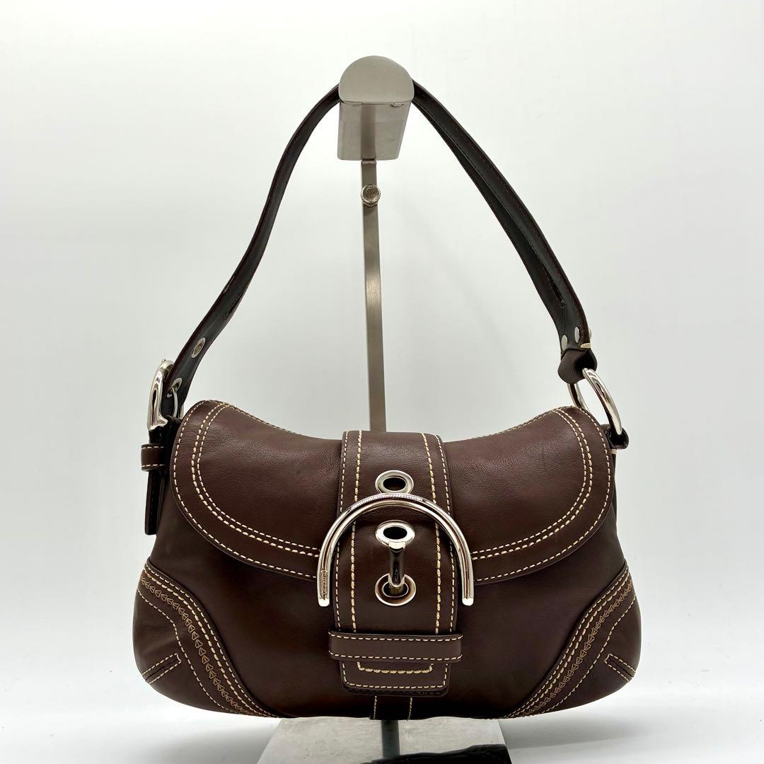 極美品 Coach Soho Leather shoulderBag 10577