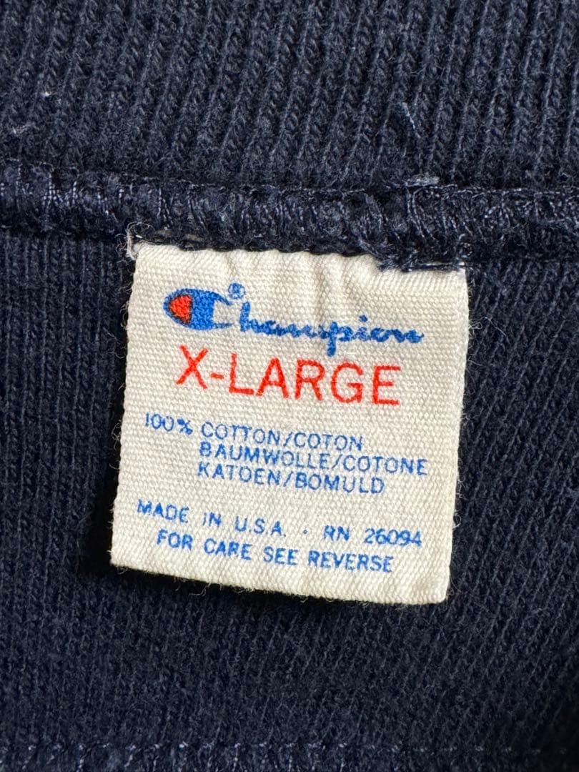 ⭐️染みタグ　フットボールtシャツ　90年代 Champion XL ネイビー