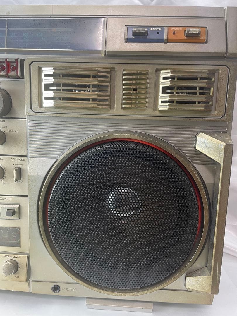 80年代 CONION C-100F レトロラジカセ シルバー