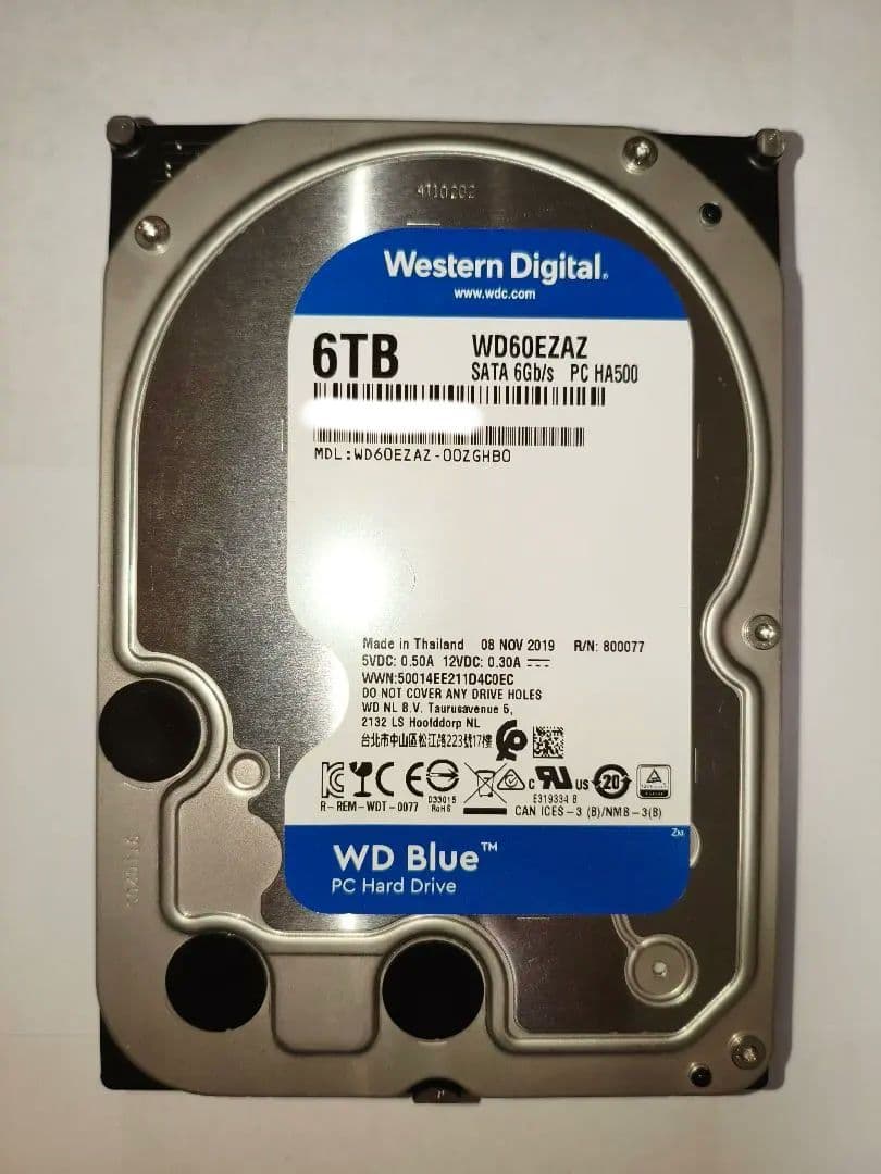 内蔵型ハードディスクドライブ WD Blue 6TB WD60EZAZ