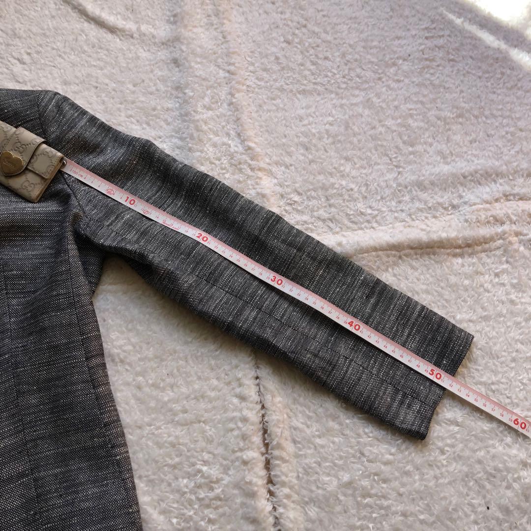 大きいサイズ バーバリー グレー スカートスーツ セットアップ ウール、絹、麻