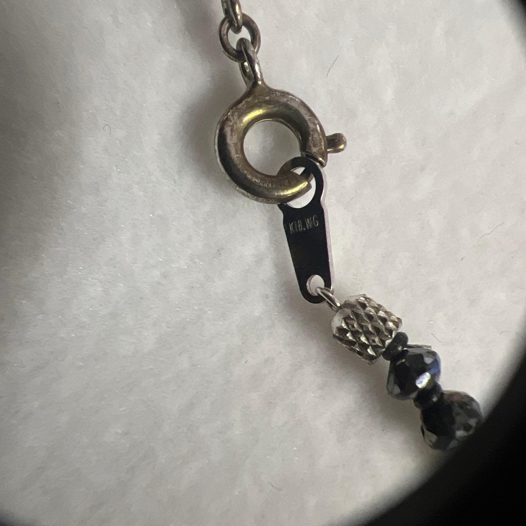 ブラックダイヤモンド　K18WGネックレス