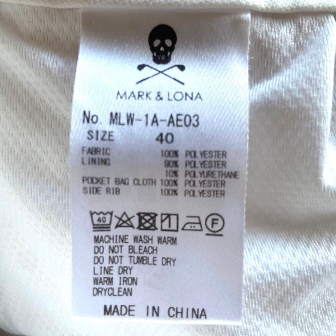 【美品】MARK&LONA マークアンドロナ　サイドロゴ　ゴルフスカート 40