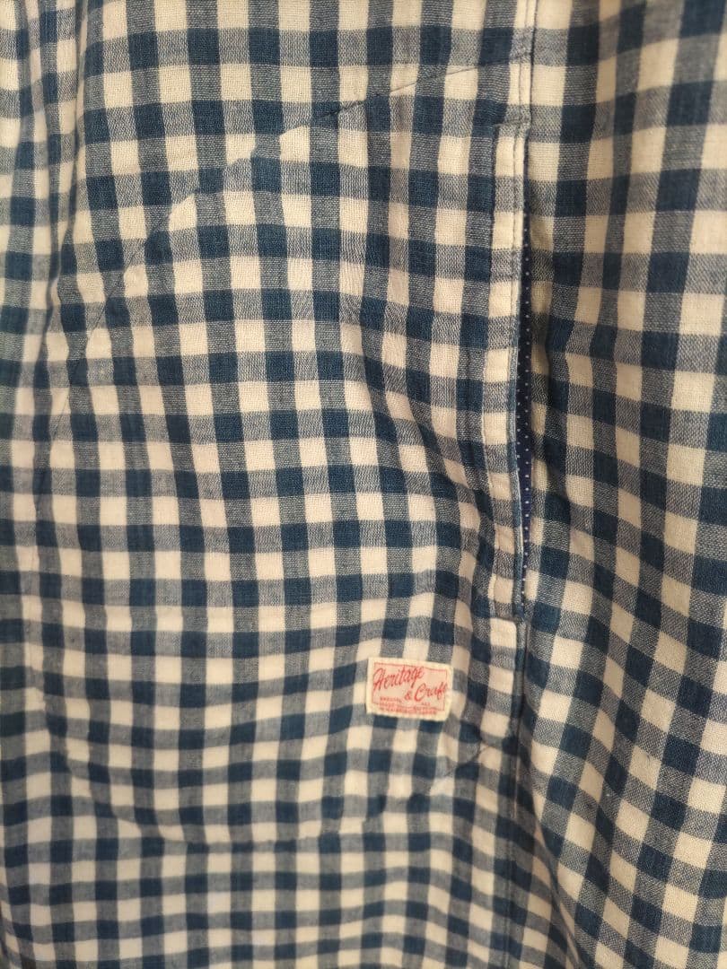 快晴堂チュニック（幅広青色チェック）