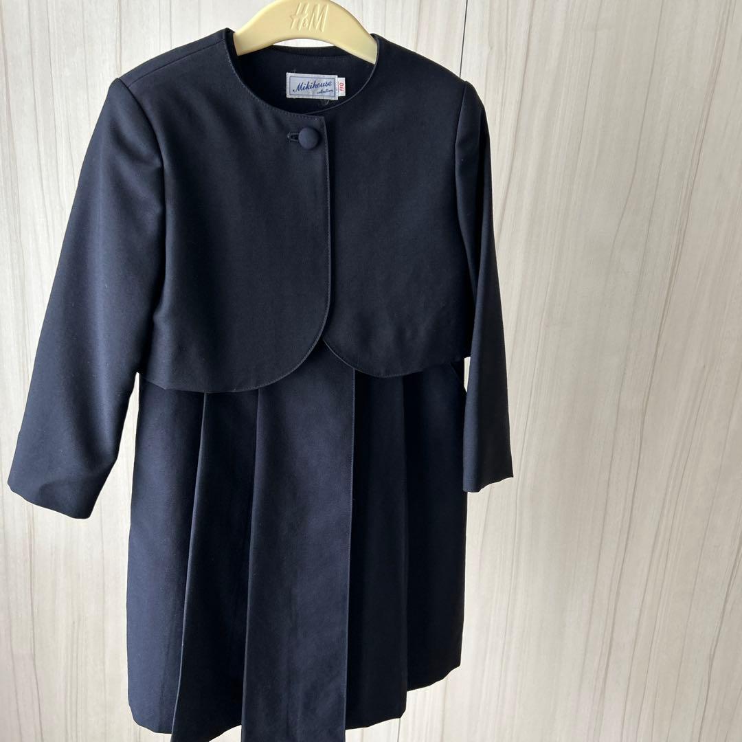 ミキハウス　紺色ジャンパースカート　お受験　面接　フォーマル
