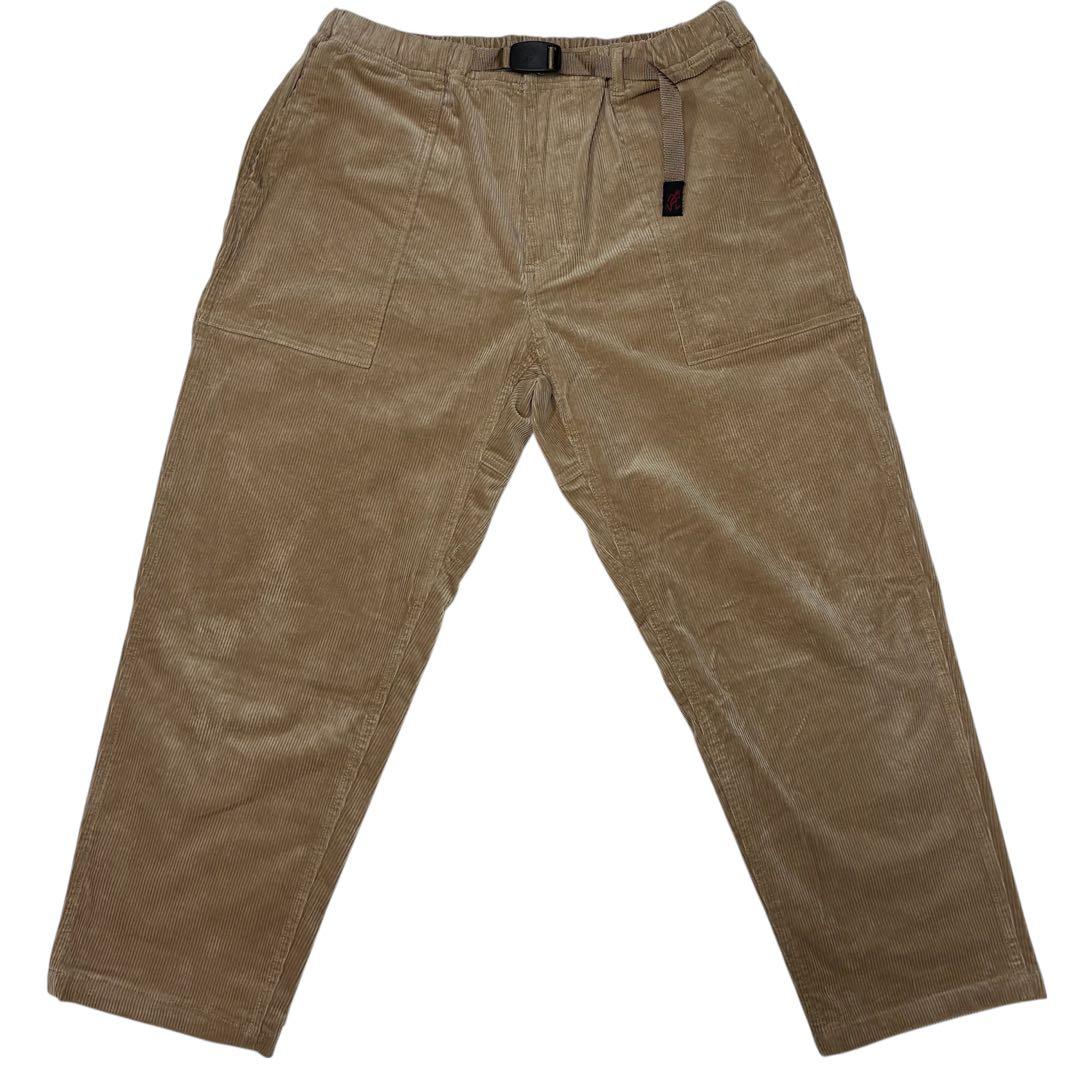 美品 GRAMICCI グラミチ コーデュロイルーズテーパードパンツ ベージュL