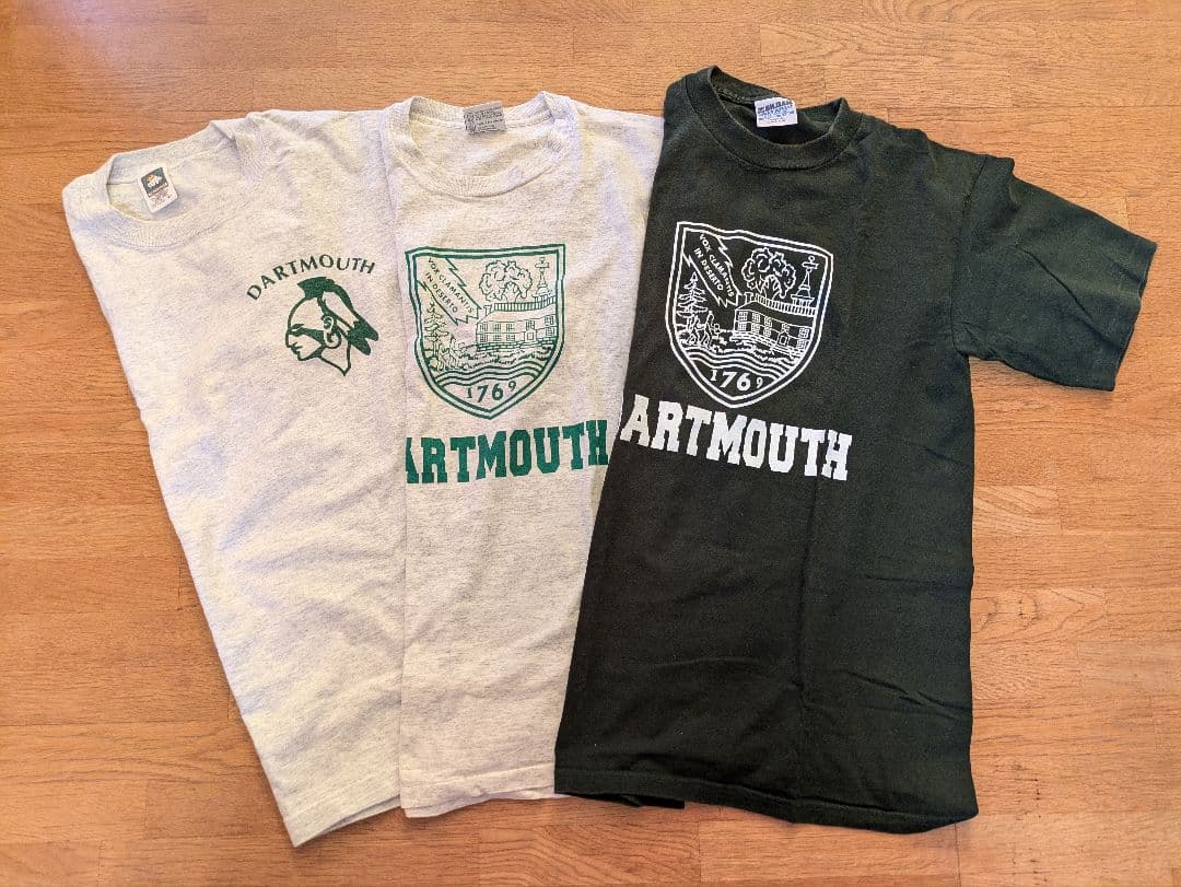 （つむつむ商品) ダートマス大学Ｔシャツ3枚セット