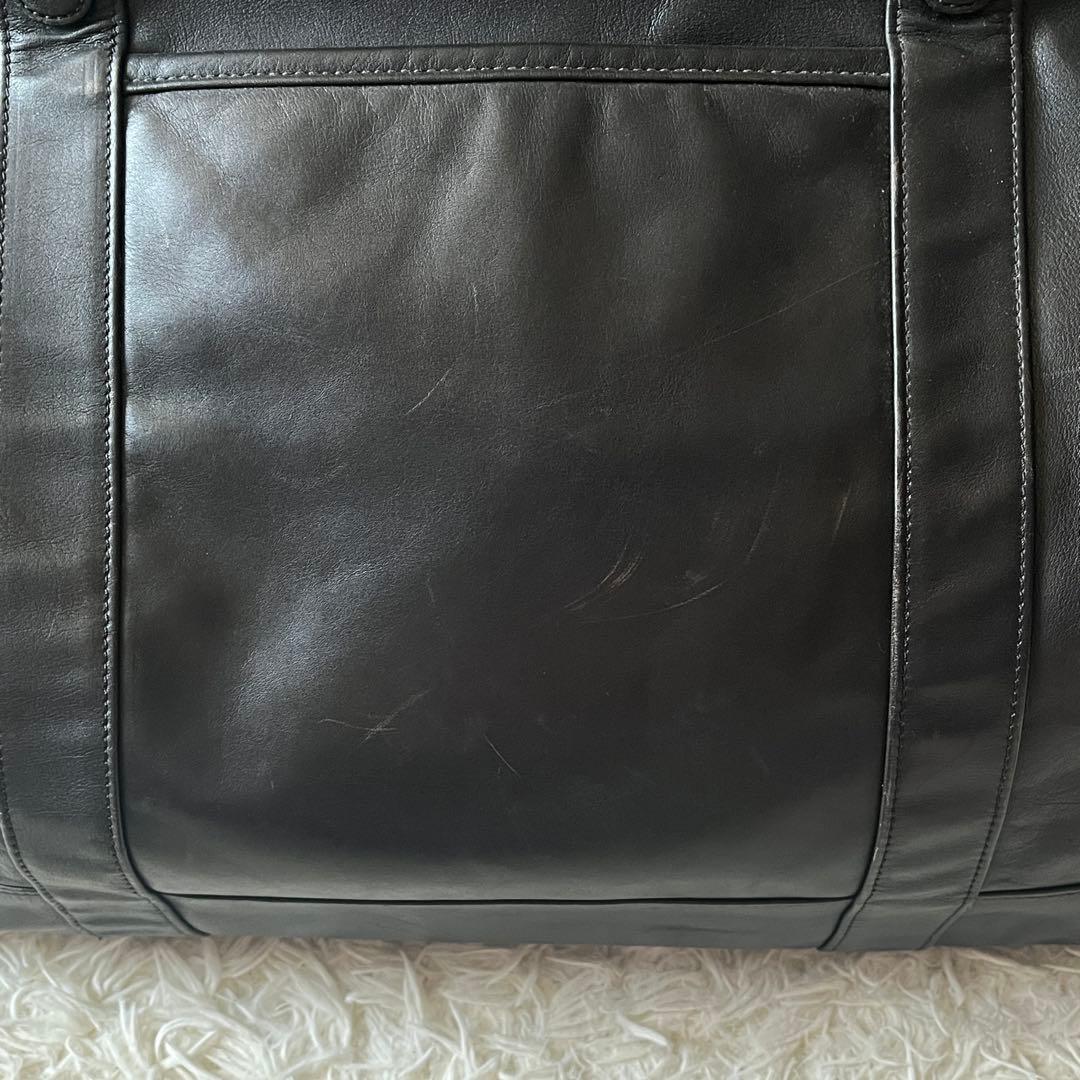 オールドコーチ　2way　ボストンバッグ　レザー　黒　ブラック　大容量　USA製