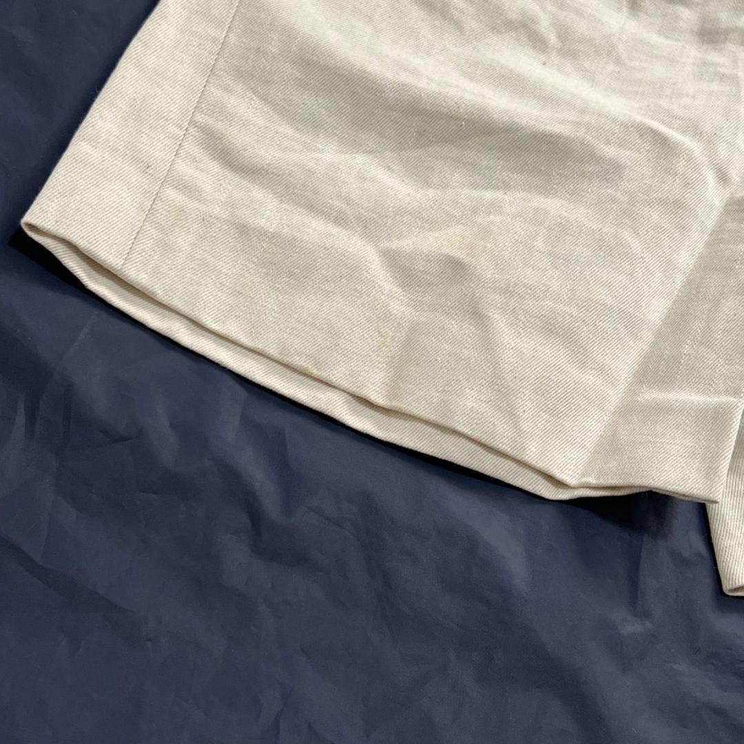 エルメス マルジェラ期 コットン×リネン センタープレス ショートパンツ S相当