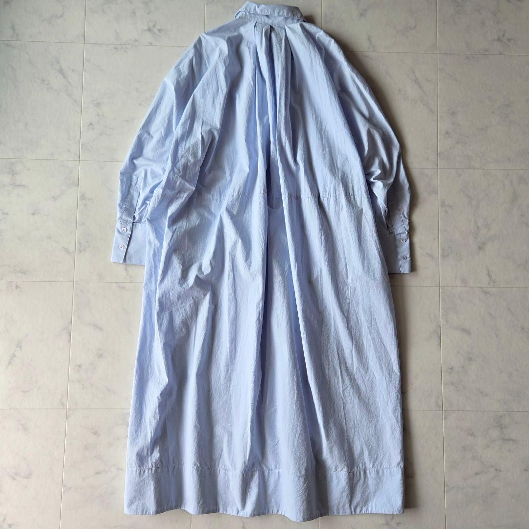 美品✨プルミエアロンディスモン　タイプライタースキッパーワンピース　ブルー