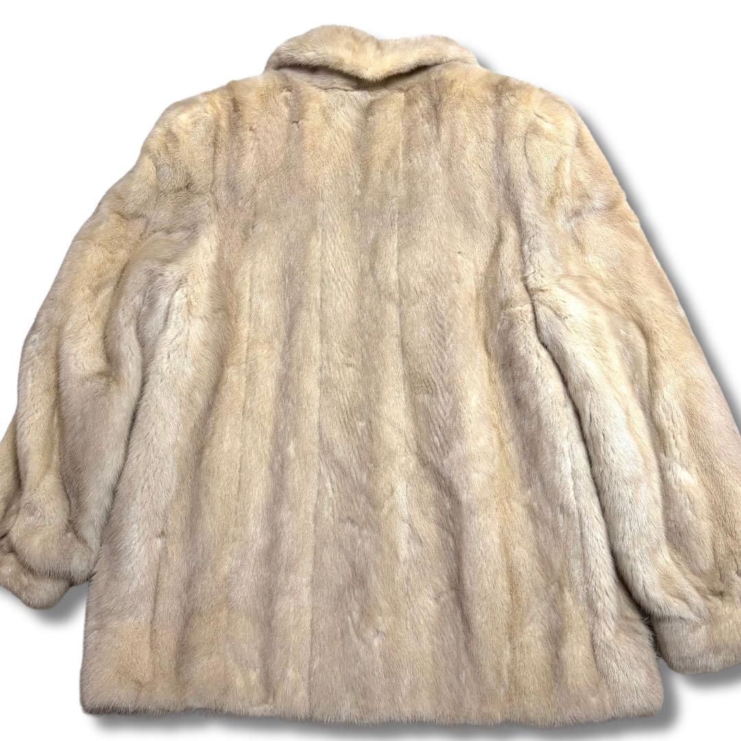 【着丈70cm以上】パールミンク MINK リアルファーコート 本毛皮 貂