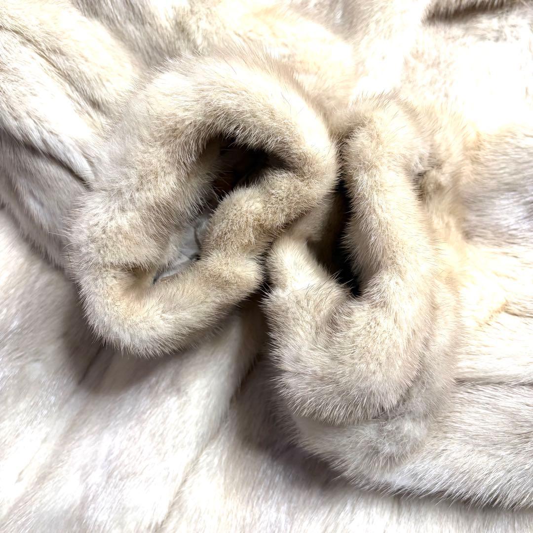 【着丈70cm以上】パールミンク MINK リアルファーコート 本毛皮 貂