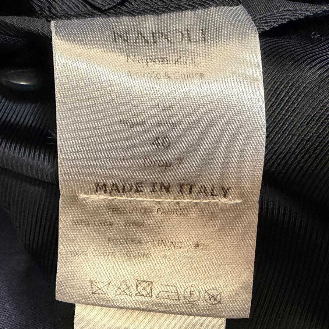 J6387 美品 デペトリロ ソリッドアンコンスーツ ネイビーブルー 46