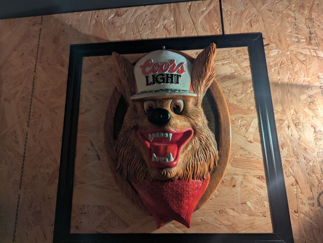 希少　Coors クアーズ ウルフサイン 　ビンテージ　アドバタイジング　看板