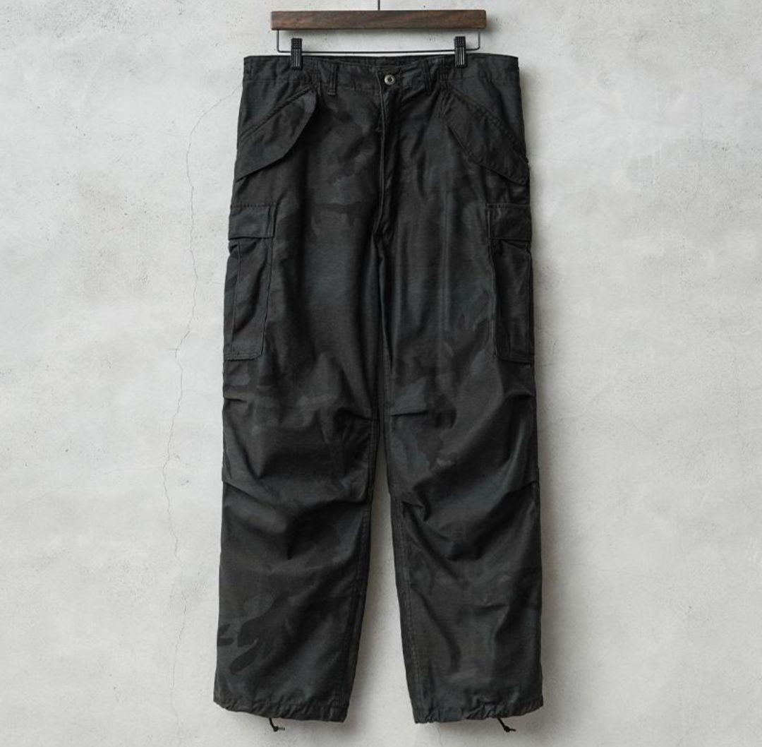 米軍 M-65フィールドカーゴパンツ ウッドランド迷彩 BLACK染め