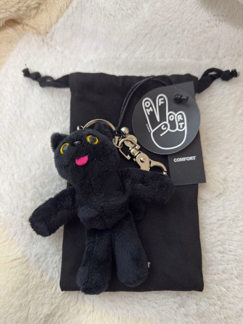 COMFORT ぬいぐるみ型キーホルダー 黒とブルーセット