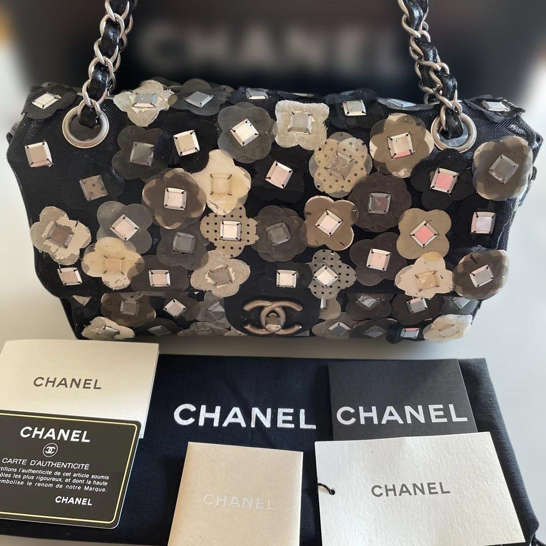 CHANEL フラワー装飾 パーティーバッグ限定品ポリ塩化製品