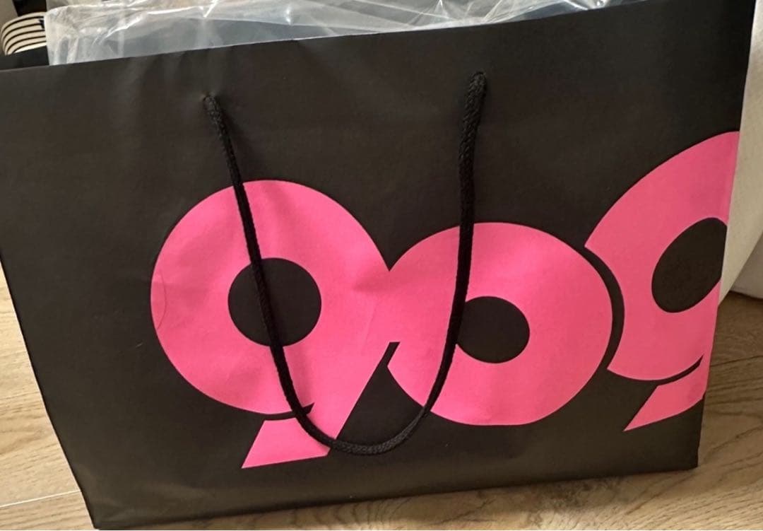 9090 girl 90 Logo Glitter Fur zipセットアップL