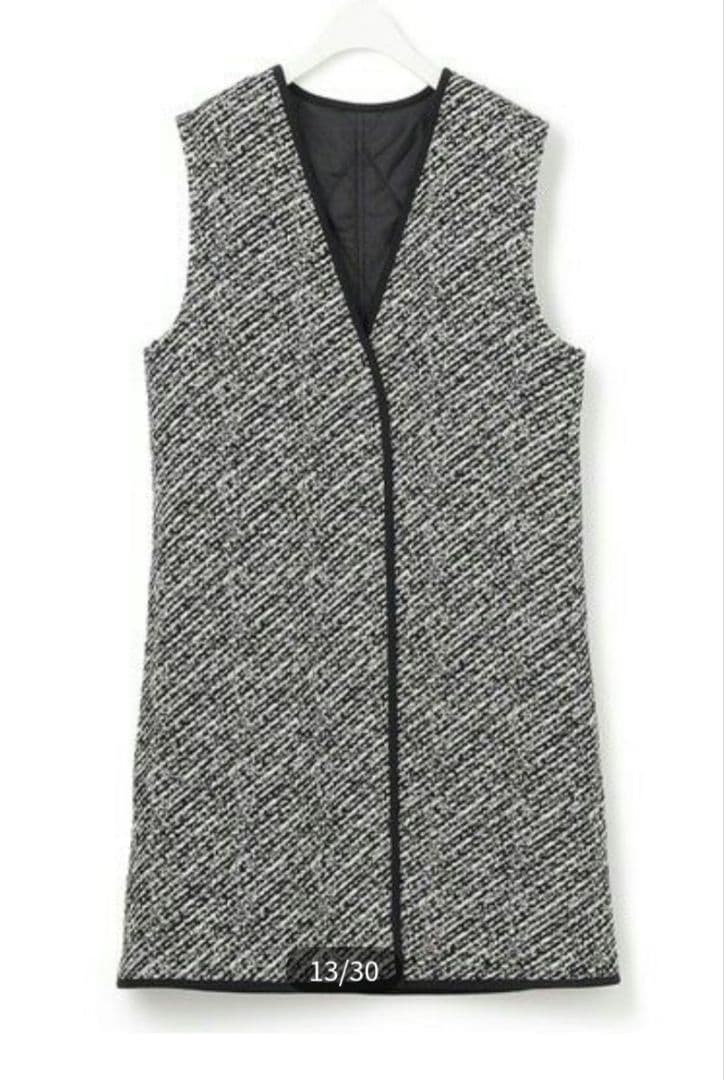 完売品　2023aw icb パディングツイードベスト リバーシブル