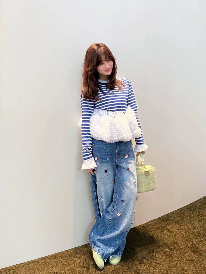 トップス Bibiy FRANCINE TULLE TOP BLUE