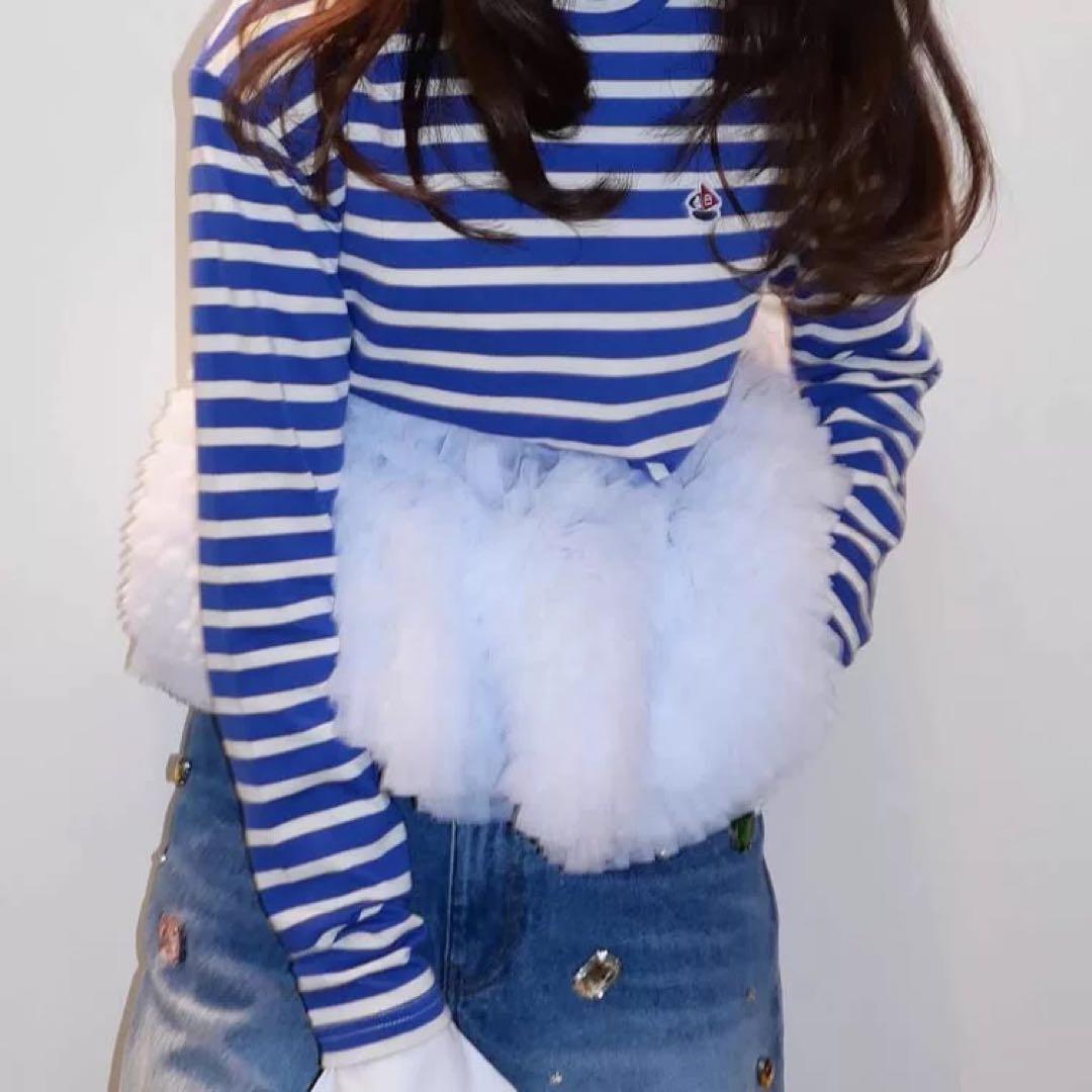 トップス Bibiy FRANCINE TULLE TOP BLUE