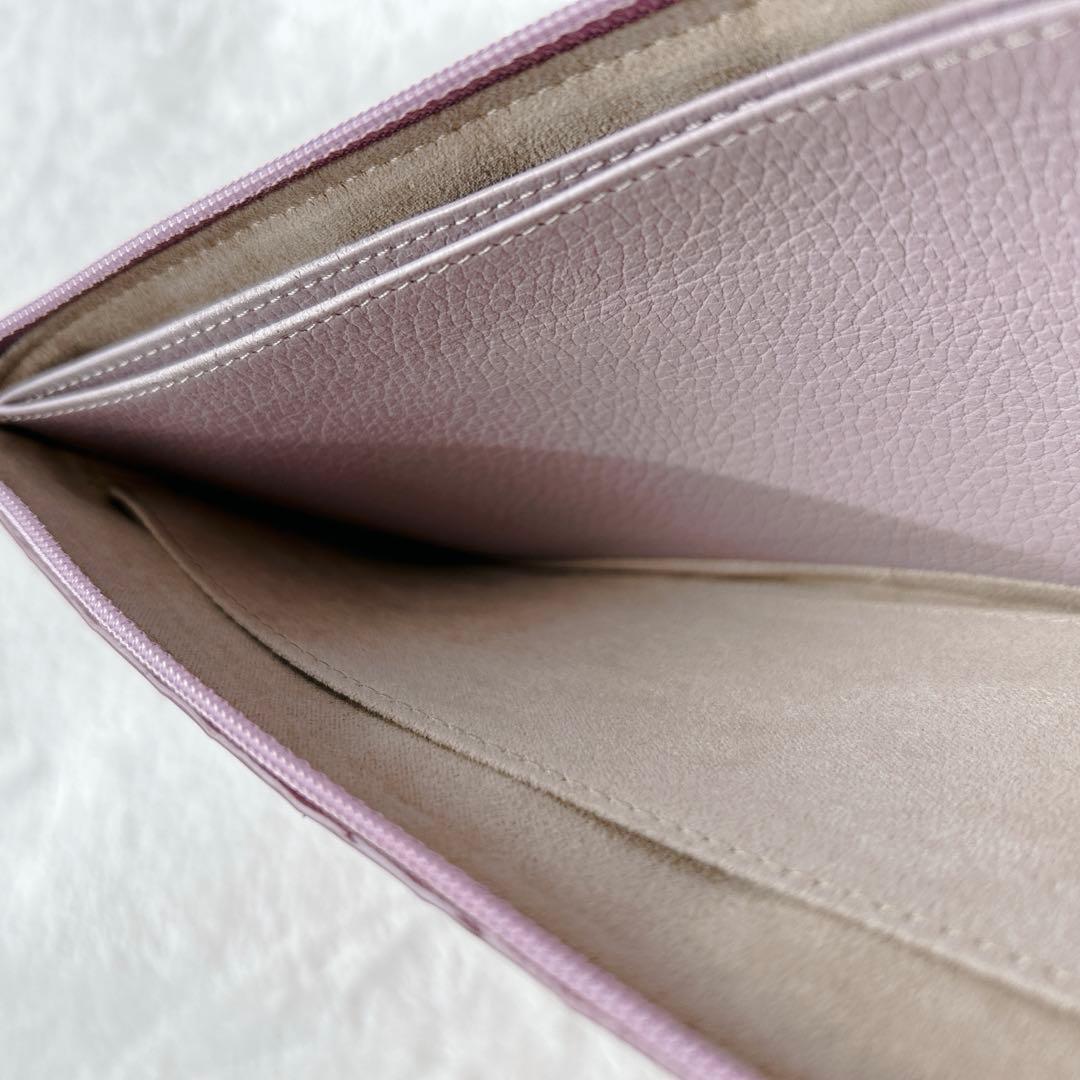 ATAO スリモ ヴィトロ ロージーラベンダー L字ファスナー 長財布