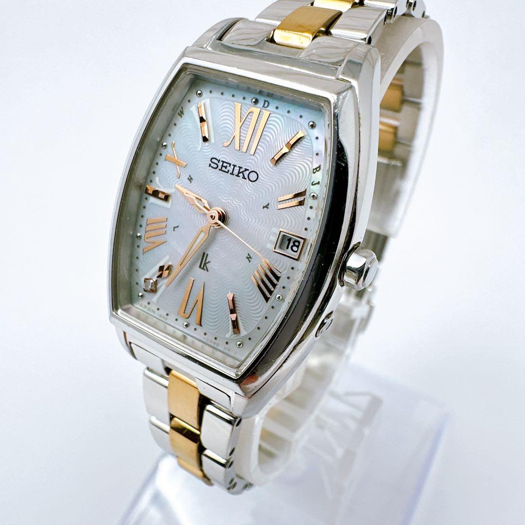 稼働 腕時計 SEIKO セイコー ルキア ダイヤ シェルチタン ローマン