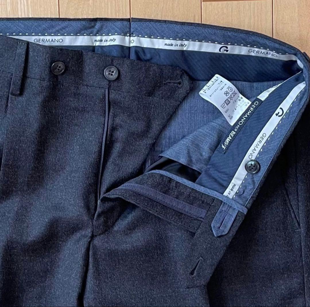 【秋冬・未使用】GERMANO ジェルマーノ 1プリーツ サキソニーウール44