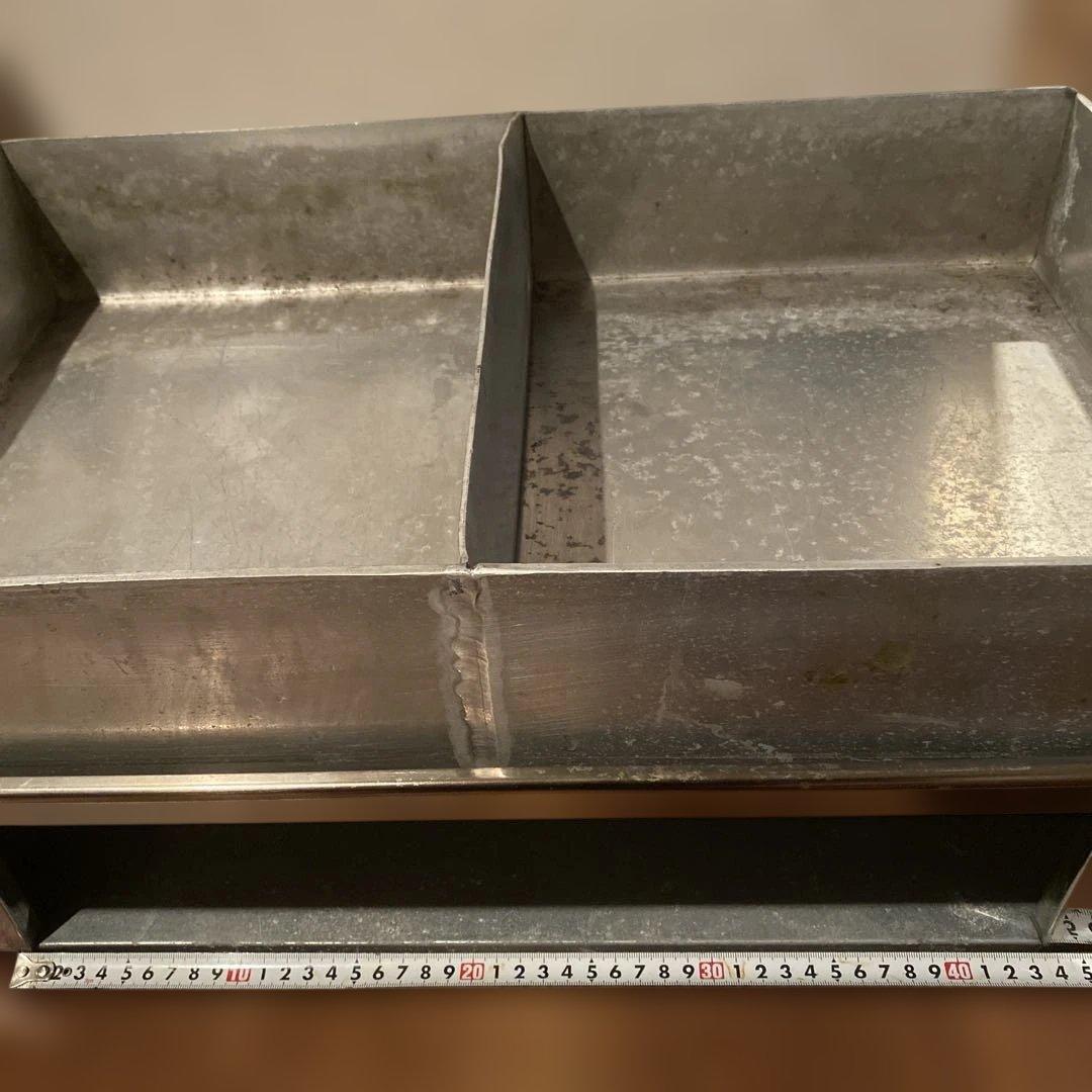 業務用大型アルミ製2分割台はステンレス製ガスを入れて使用します。