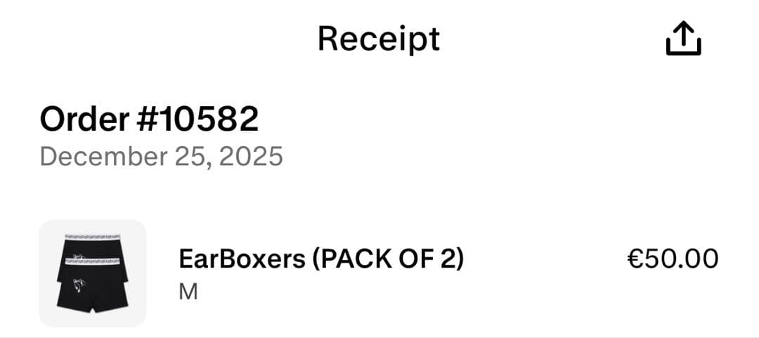 bazo 1199 EarBoxers ボクサーパンツ Mサイズ ブラック 一枚