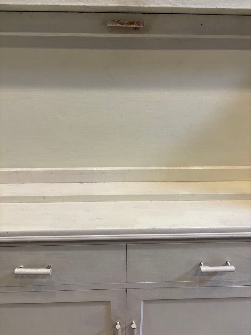 食器棚　ホワイト　ライティングビューロー　収納棚　木製　白