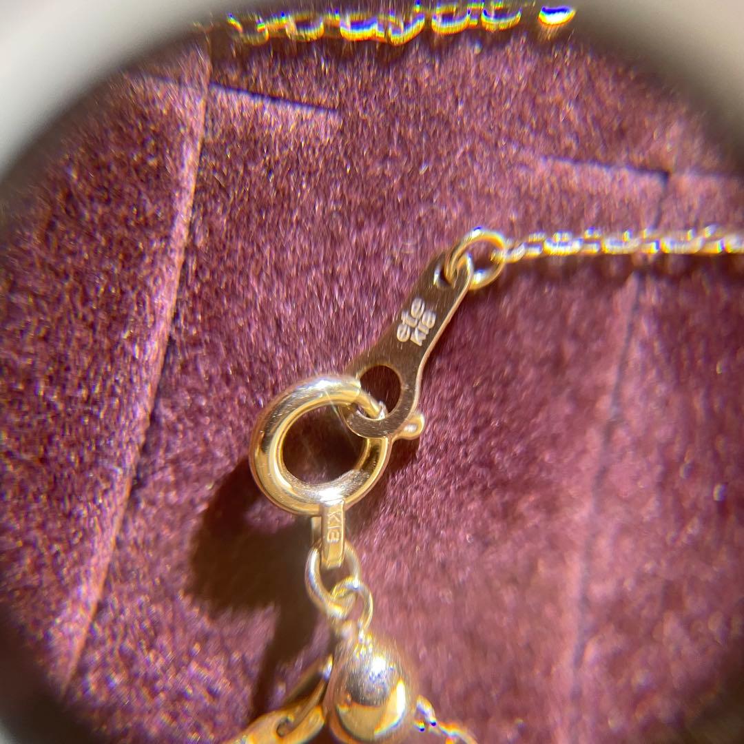 ete K18YG ミラーカットチェーン ネックレス 美品