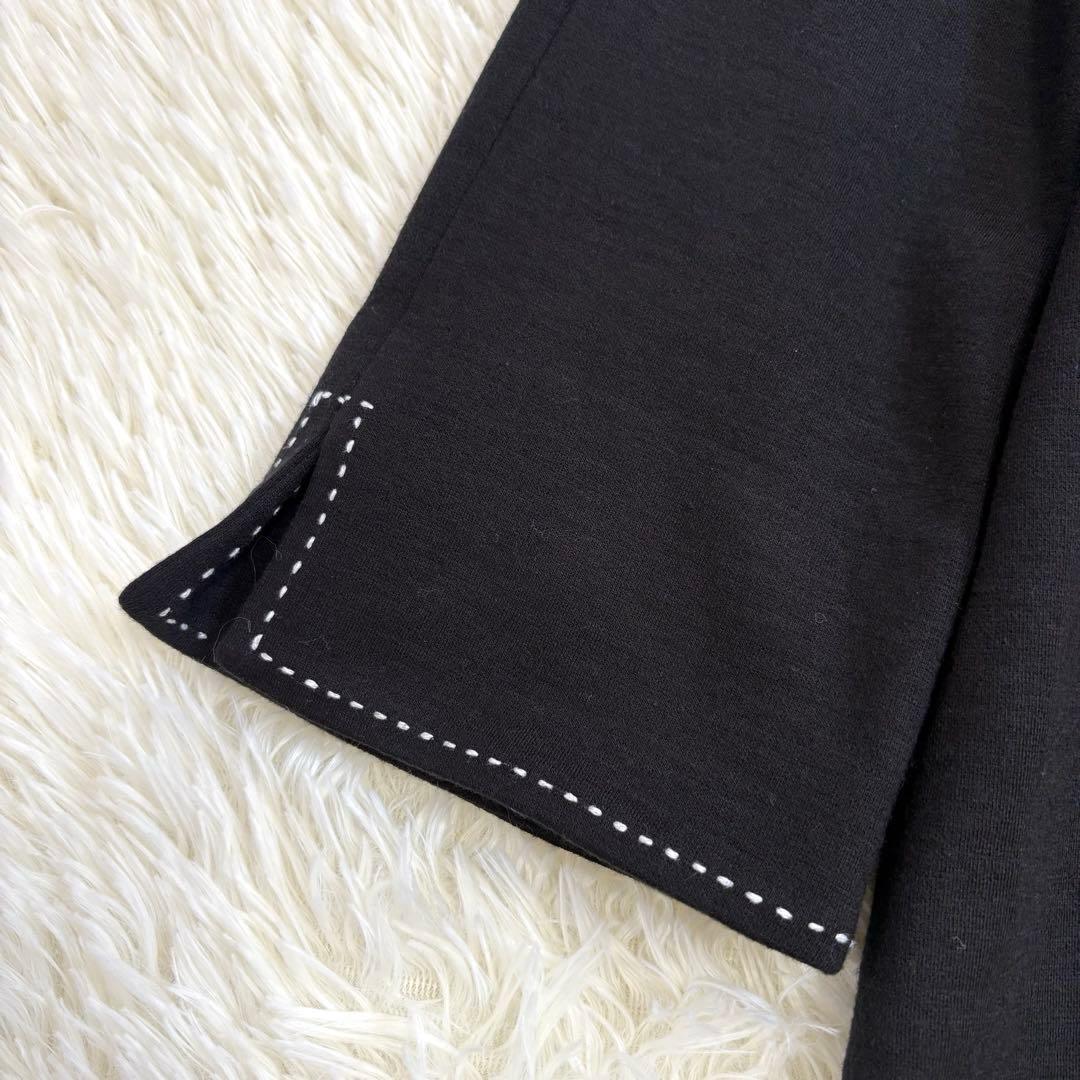 新品　M’S GRACY　バイカラー　長袖　チュニック　トップス　未使用　黒