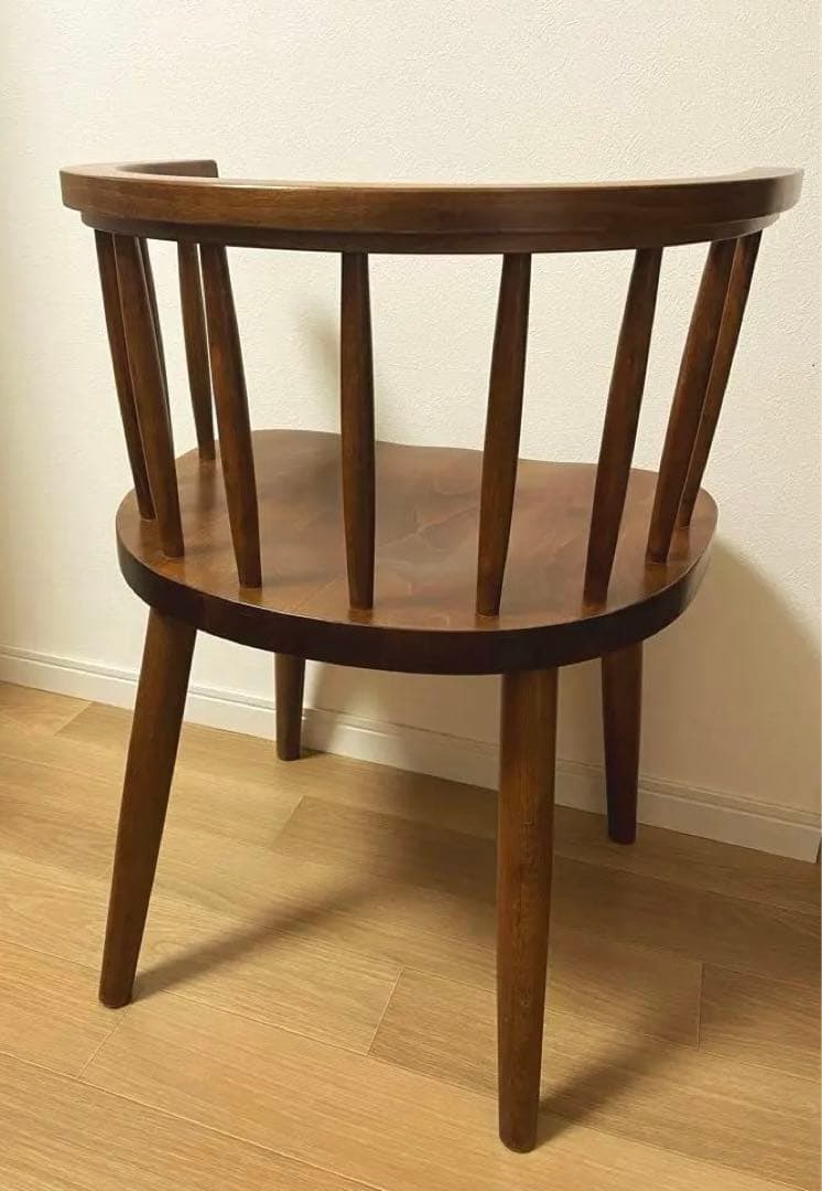 【美品】NOCE 天然木　チェア　ラウンドチェア　木製チェア　ヴィンテージ風