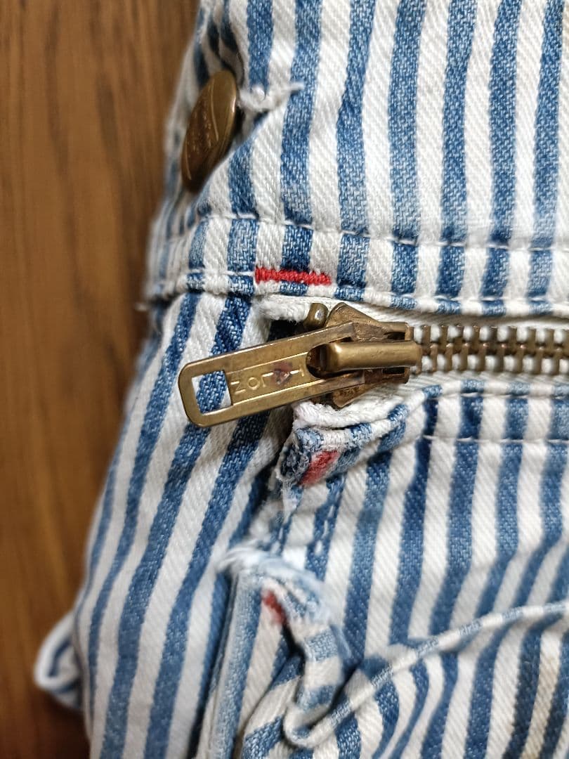 50s-60s BURLINGTON  ヒッコリー エプロンオーバーオール