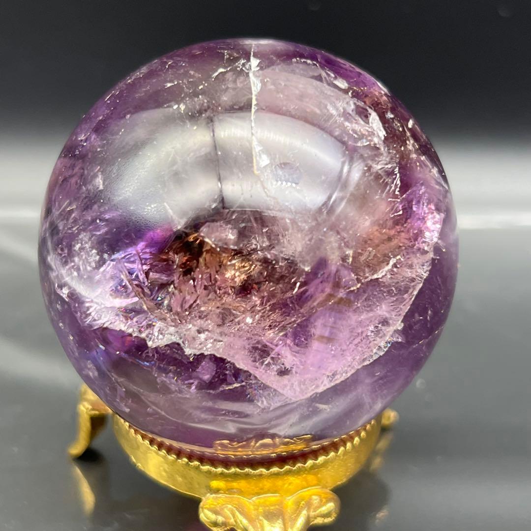 ✳️超希少 大玉✨混合パワースフィア✨レインボー アメトリン 丸玉 天然石 原石