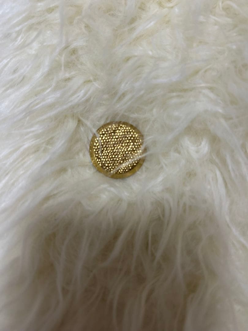 エリザベッタフランキ　フェイクファー　ロングジレ　ベスト　ゴールドボタン