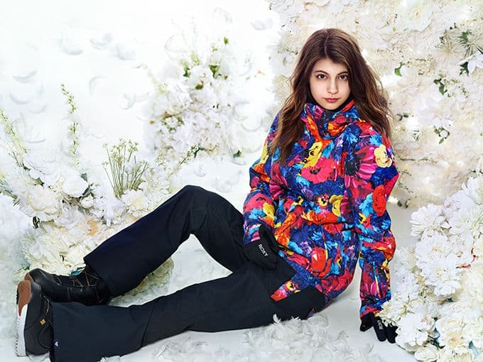 値下げ【美品】ROXY蜷川実花コラボ　スノボウェア スノーボードウェア女性　花柄