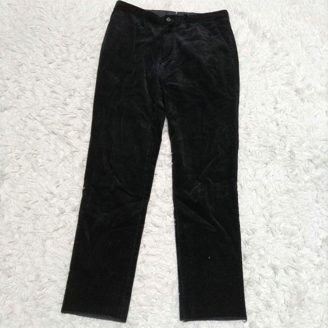 ナノユニバース　ダメリーノ　コーデュロイ　セットアップ　ブラック　L