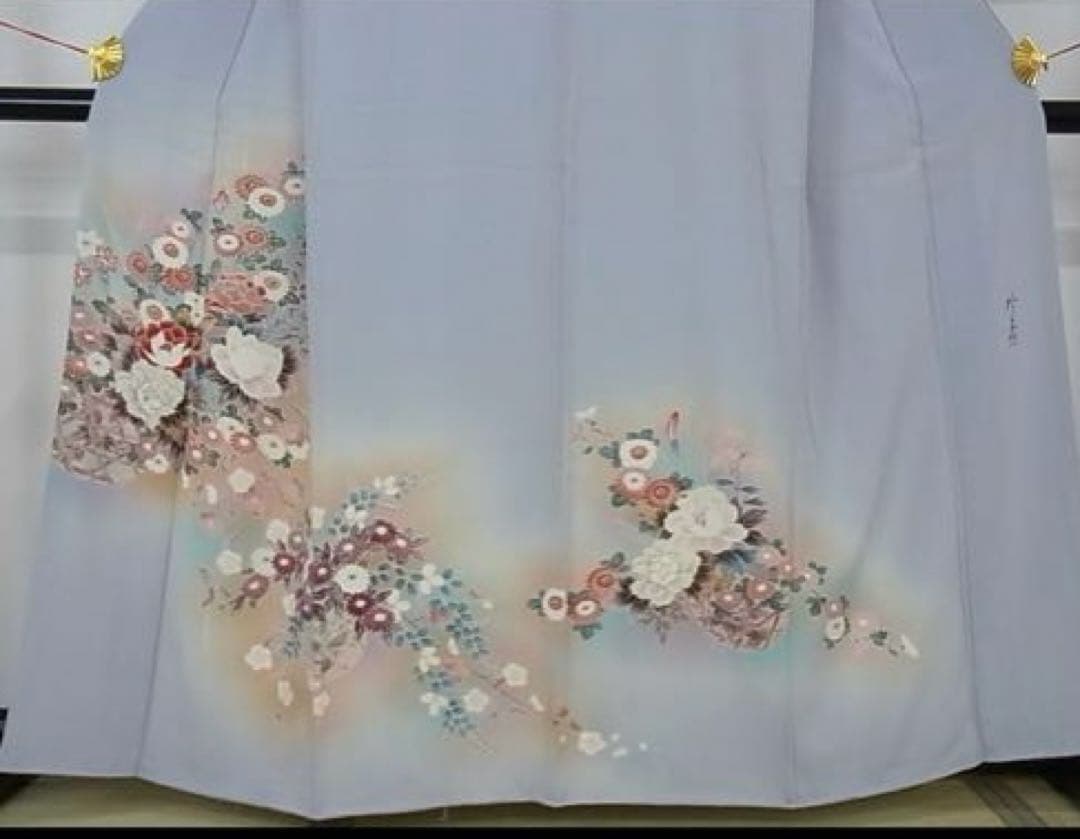 ラ*ロ様 訪問着　友禅　作家物 花籠文暈し染め金銀彩 正絹 逸品