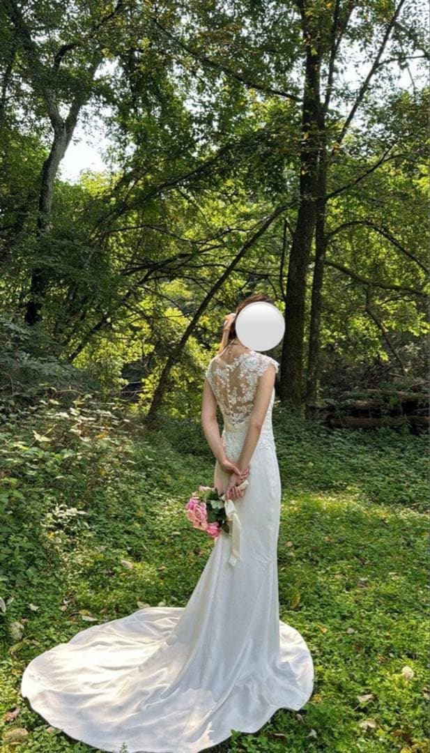 ドレスプロダクション 花柄刺繍 ソフトマーメイドドレス W263