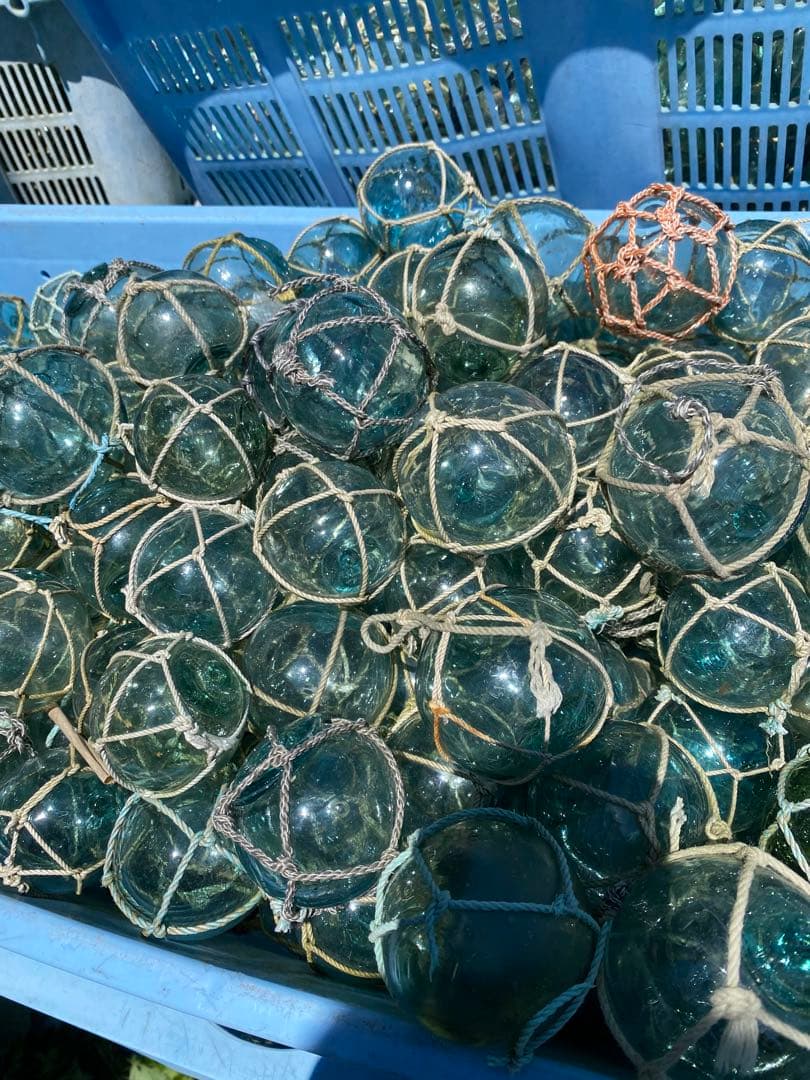 漁具　ガラス玉　浮子　フロート　150個